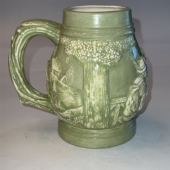 Ceramic Vintage Green Beer Mug Excellent Condition - Picture 4 of 7
